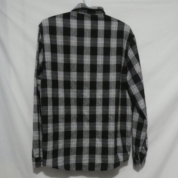 SHEIN | large | Classic Black, Grey and Grey Plaid Shirt - Picture 2 of 14